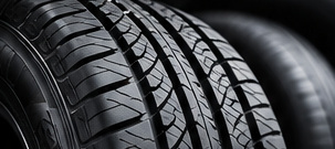 Illustrative close-up of tire tread